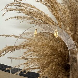 Opal huggie earrings